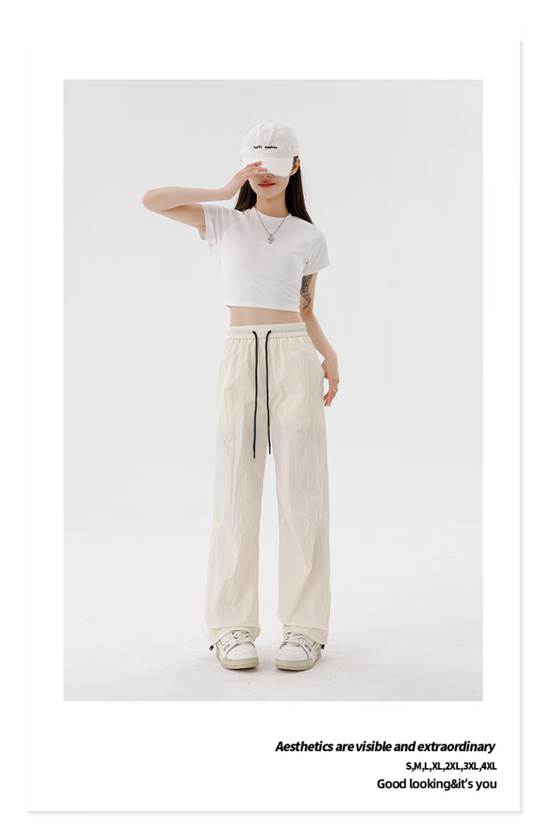 TUCANO Women's Casual High-Waist Jogger Pants Slim Fit Breathable Soft Skin-Friendly Draped Trousers Light Pink 3XL 18