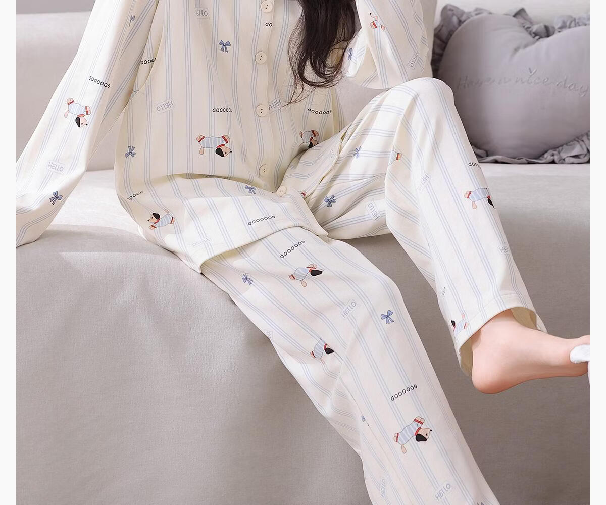 JOYNCLEON Maternity Cotton Postpartum Pajamas Spring Summer Thin Nursing Homewear Set L Jyz212991 21