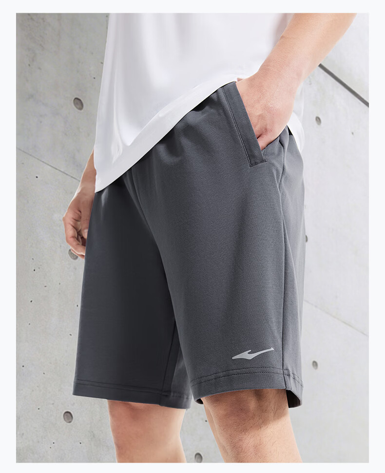 Erke Knitted Five-Point Shorts Autumn Moisture-Wicking Sports Breathable Outdoor Casual Men's Running Pants 15