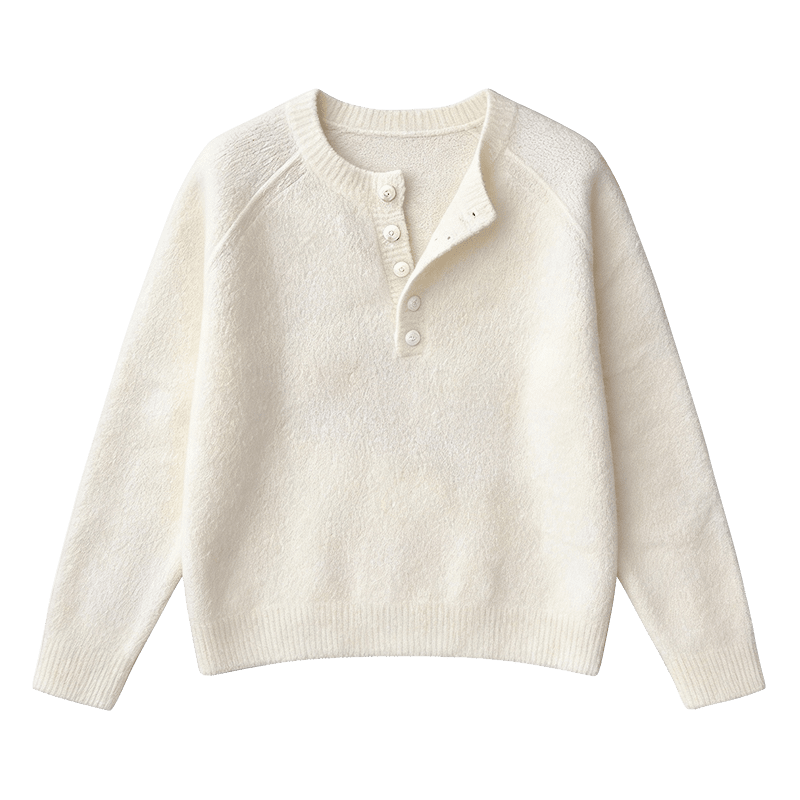 Demana [British Writer] Winter Lazy Style Textured Knit Crew Neck Loose Slim Fit Sweater for Women High-End Feel
