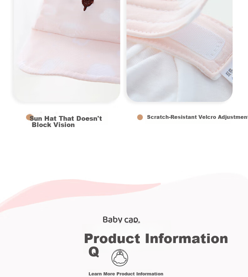 Benaxi Baby Summer Thin Hat Breathable Infant Boys Girls Soft Cotton Cap Newborn Fontanelle Protection Hat Open Top 16