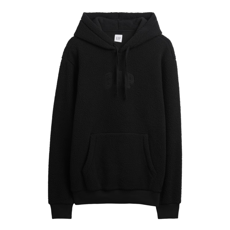 GAP Unisex 2025 Autumn New Logo Teddy Fleece Loose Hoodie American Version