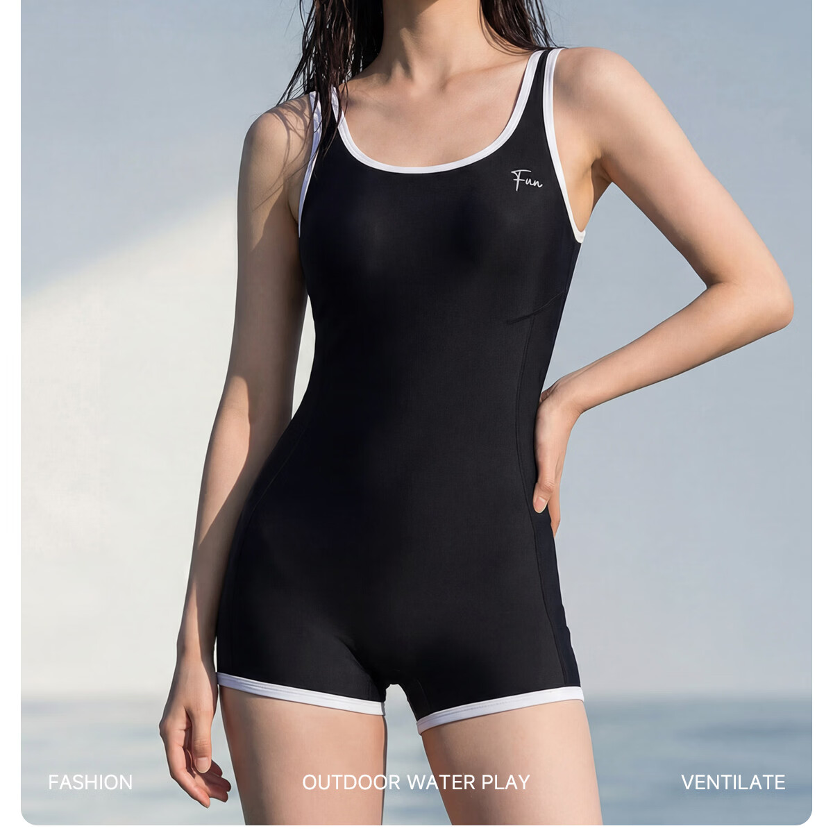 361° Women's One-Piece Sleeveless Square-Leg High-End Racing Training Swimsuit Spa Swimwear 2