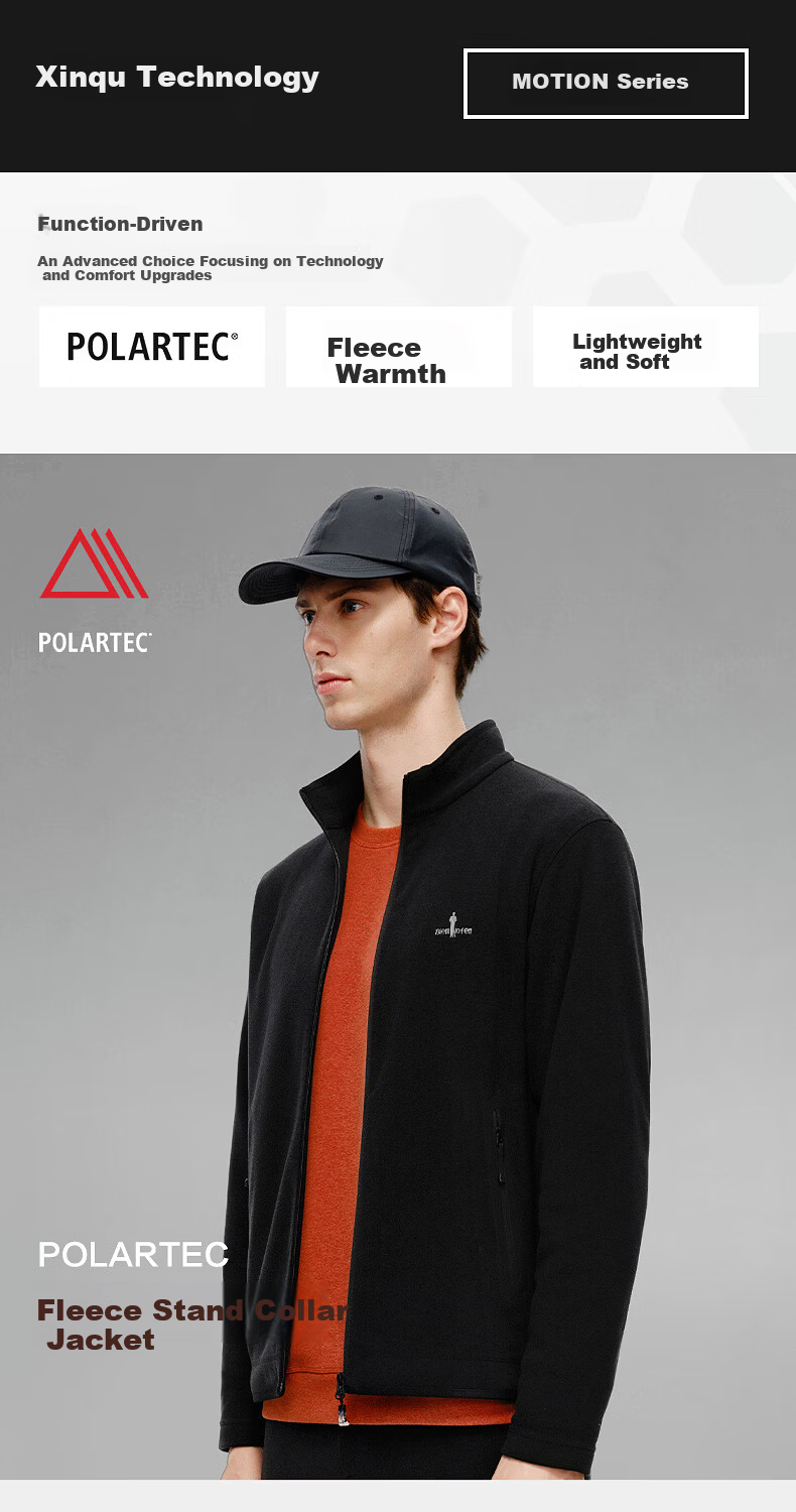 Biyinlefen POLARTEC Fleece New Technology 2025 Autumn Winter Men's Outdoor Stand Collar Knitted Jacket 1