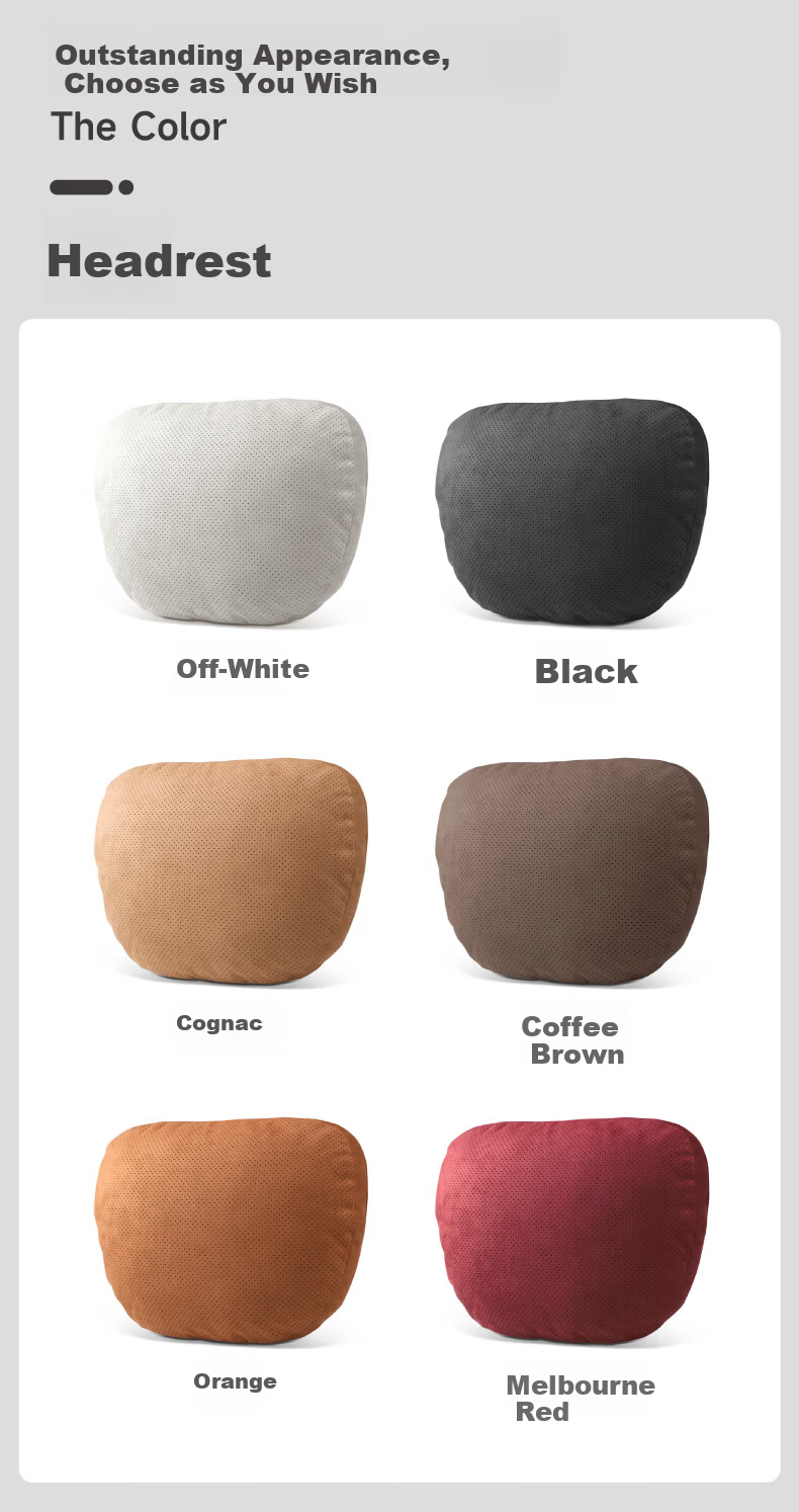BIMLL Maybach Car Headrest Neck Pillow Suede Car Sports Seat Vertical Strap Integrated Seat 10