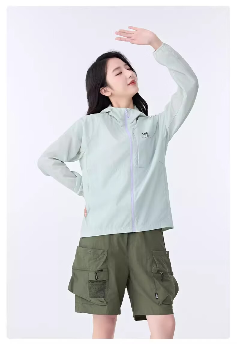CAMEL Outdoor Original Yarn Sunscreen Jacket Women 26 Spring Summer New High Breathability Water-Repellent Durable Lightweight Coat Unisex 9001 26