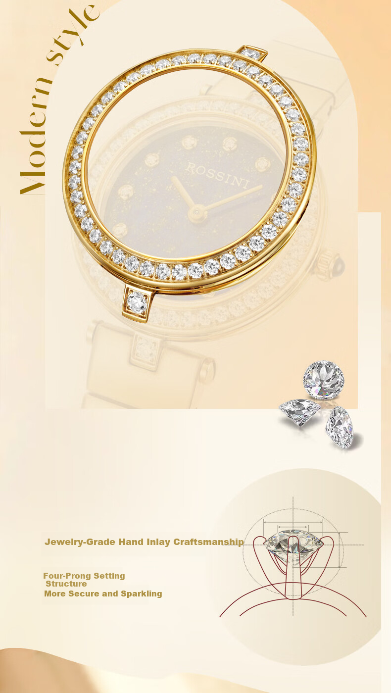 Rossini New Quartz Women's Watch Minimalist Luxury Birthday New Year Valentine's Day Gift for Women 8