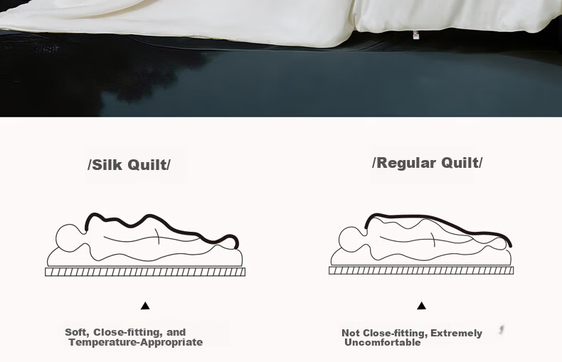 Bellees Home Textile 100% Mulberry Silk Quilt Double-layer 60S Cotton Class A Antibacterial 2-in-1 Quilt 150x210cm 21