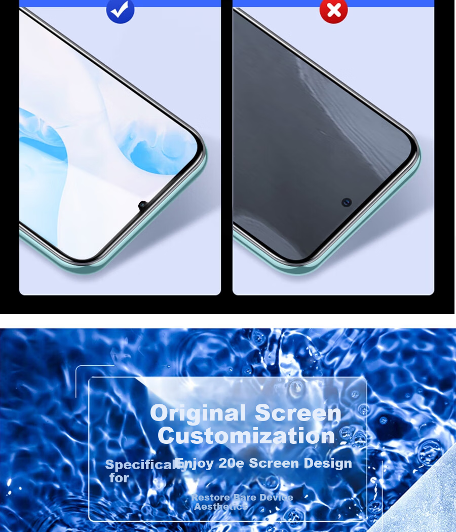 ESCASE Huawei Enjoy 20e Tempered Glass Screen Protector Transparent HD Non-Full Coverage Glass Film 6