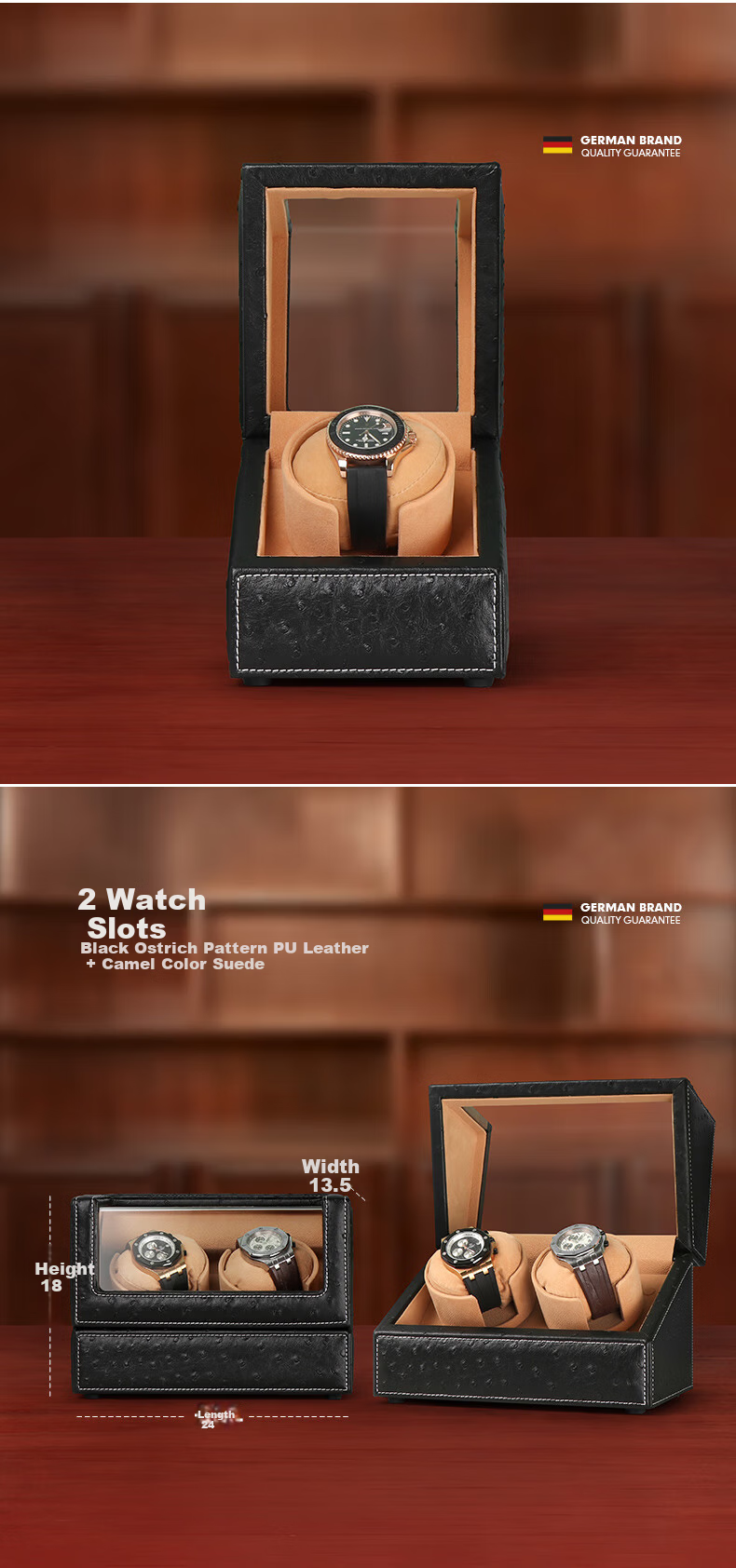 DrikLux Automatic Watch Winder Silent Anti-Magnetic Mechanical Watch Shaker with Storage Box Gift for Husband Boyfriend 9