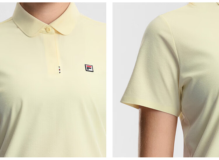 FILA Official Women's Knitted Short Sleeve Polo Shirt 2026 Summer Tennis Sports Quick-Dry Top 42