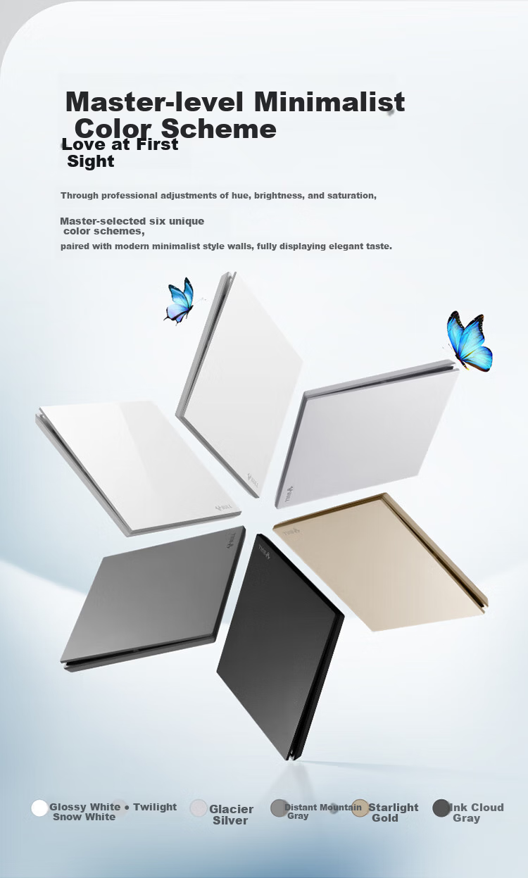 BULL G57 Butterfly Ultra-Thin Single Multi-Control Switch Large Panel G57K134 Glossy White Flush Mount 3