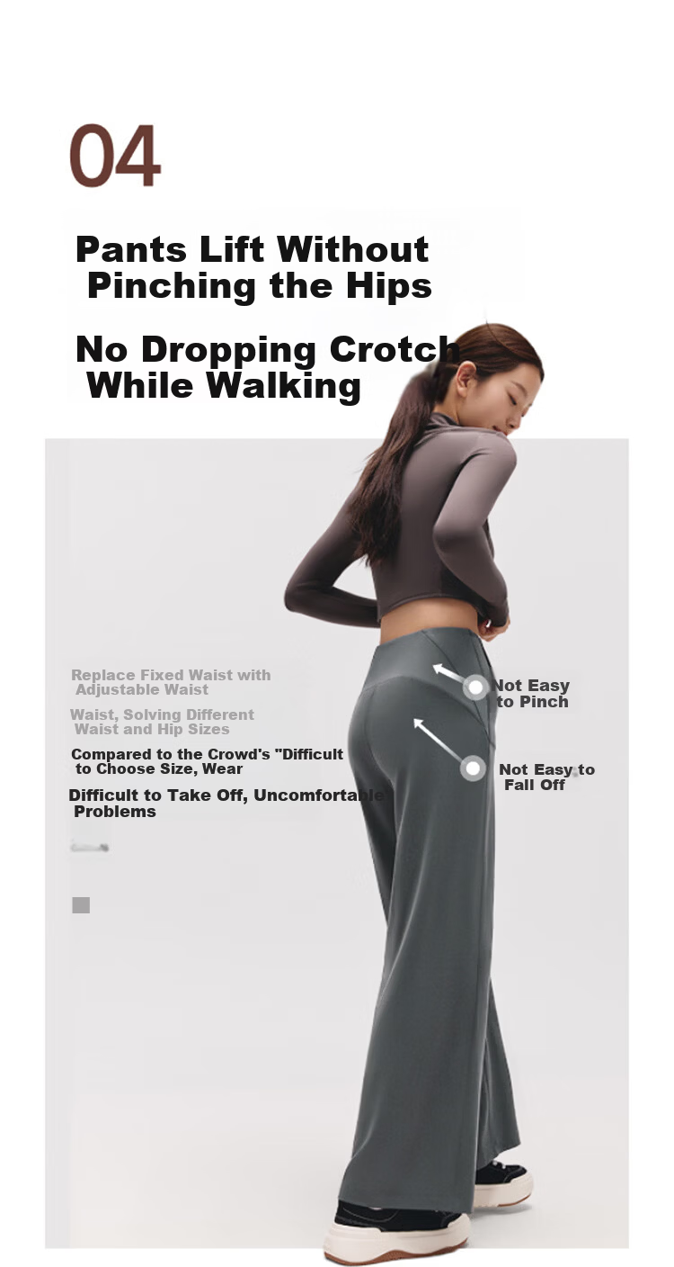Banana Under Loose Wide-Leg Pants Women Casual Comfortable Lightweight Breathable Autumn 25 High Elasticity EL149 13
