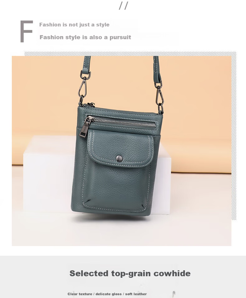 YUYULA Women's Cowhide Leather Bag Fashionable Luxury Crossbody Shoulder Bag Birthday Gift for Girlfriend Wife 1
