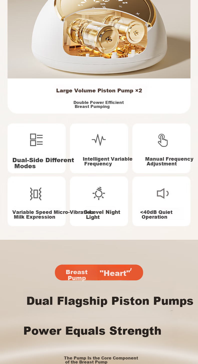 Xinbei Electric Breast Pump Double-Sided Painless Fully Automatic High Suction Breast Extractor 8129-1 5