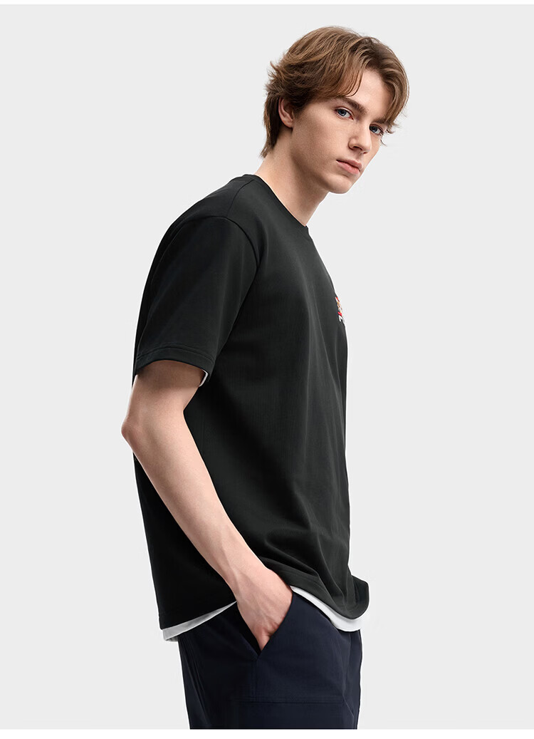 FILA Official 2026 Summer Couple Short Sleeve T-Shirt Casual Loose Fit Cotton Cat Knit Tee 60