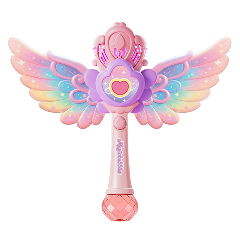 Shangmei Beibei Electric Bubble Gun Wand 3-6 Years Old Handheld Automatic Magic Fairy Wand 2026 Hottest Kids Toy