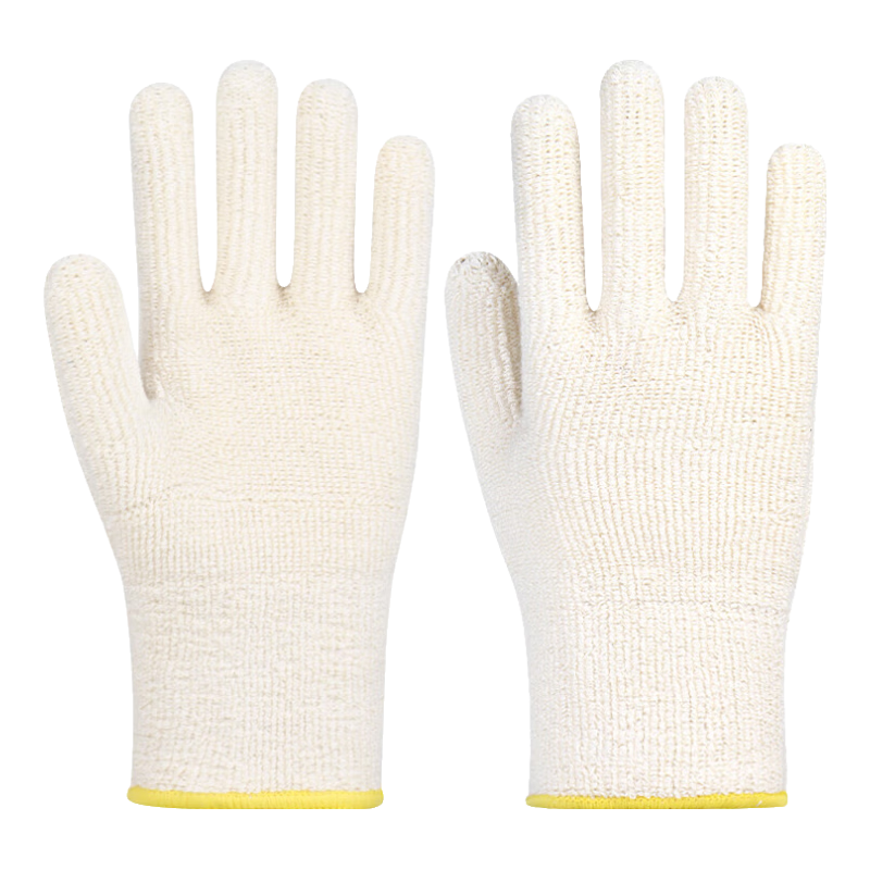 Maozheng Heat-Resistant Gloves, 250 Degrees Thickened Anti-Scalding Insulation Flame-Retardant Five-Finger Protective Work Gloves, 1 Pair