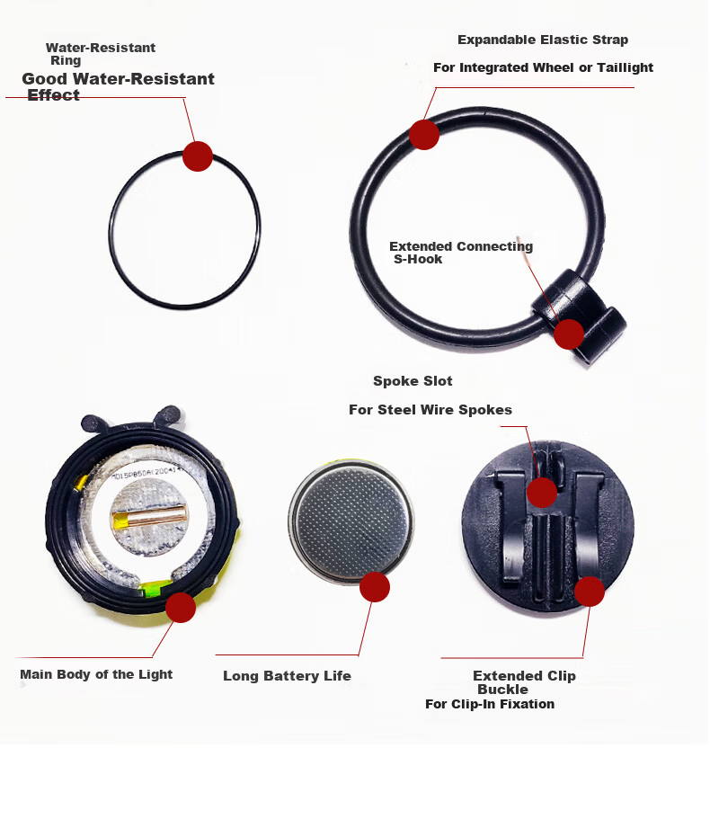 40,000 KM Smart Kids Balance Bike Hub Light Scooter Tail Light Fire Wheel Integrated Wheel Light 3-Pack 5