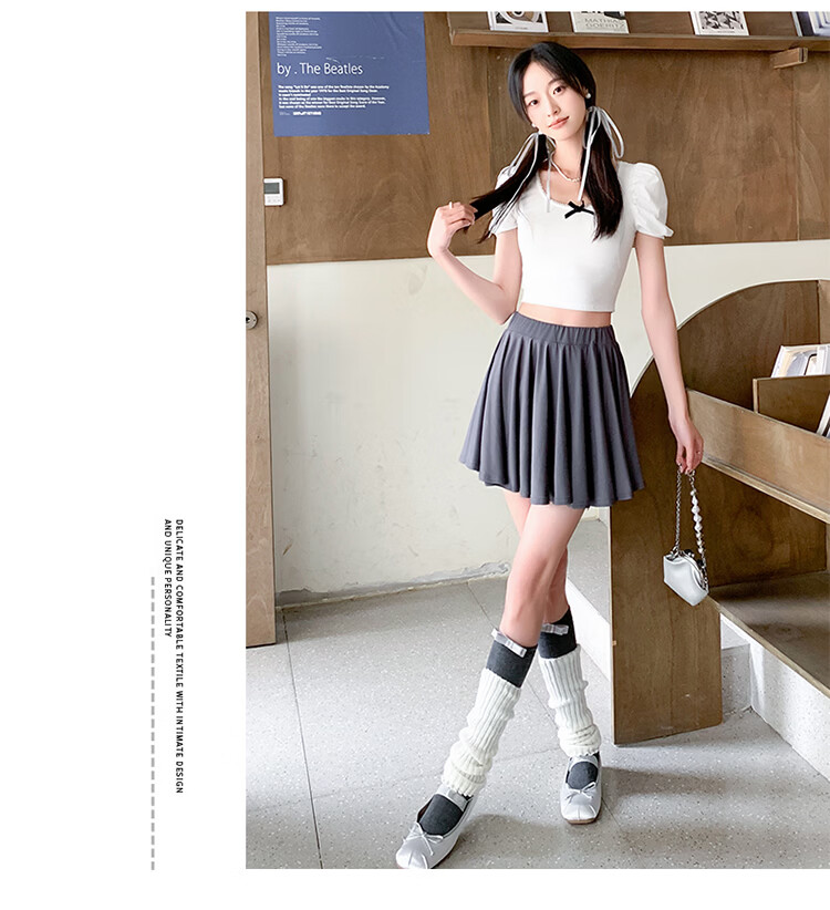 Free Style Ice Silk Sports Pleated Skirt for Women 2026 Summer New Badminton Sun Protection Yoga Anti-Exposure Petite Half Skirt 19