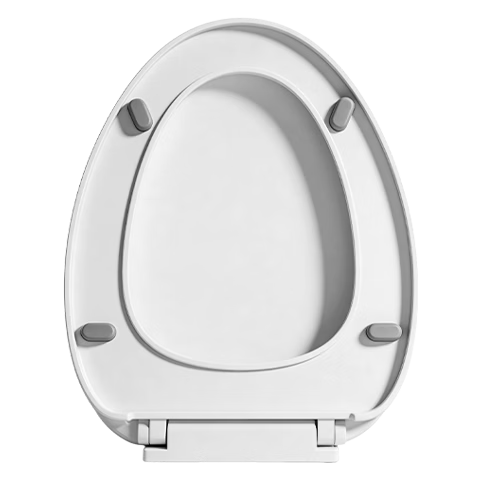 Jingmi Premium Slow-Closing Toilet Seat Universal V-Shaped Thickened Top-Mounted Toilet Lid Cushion 7006