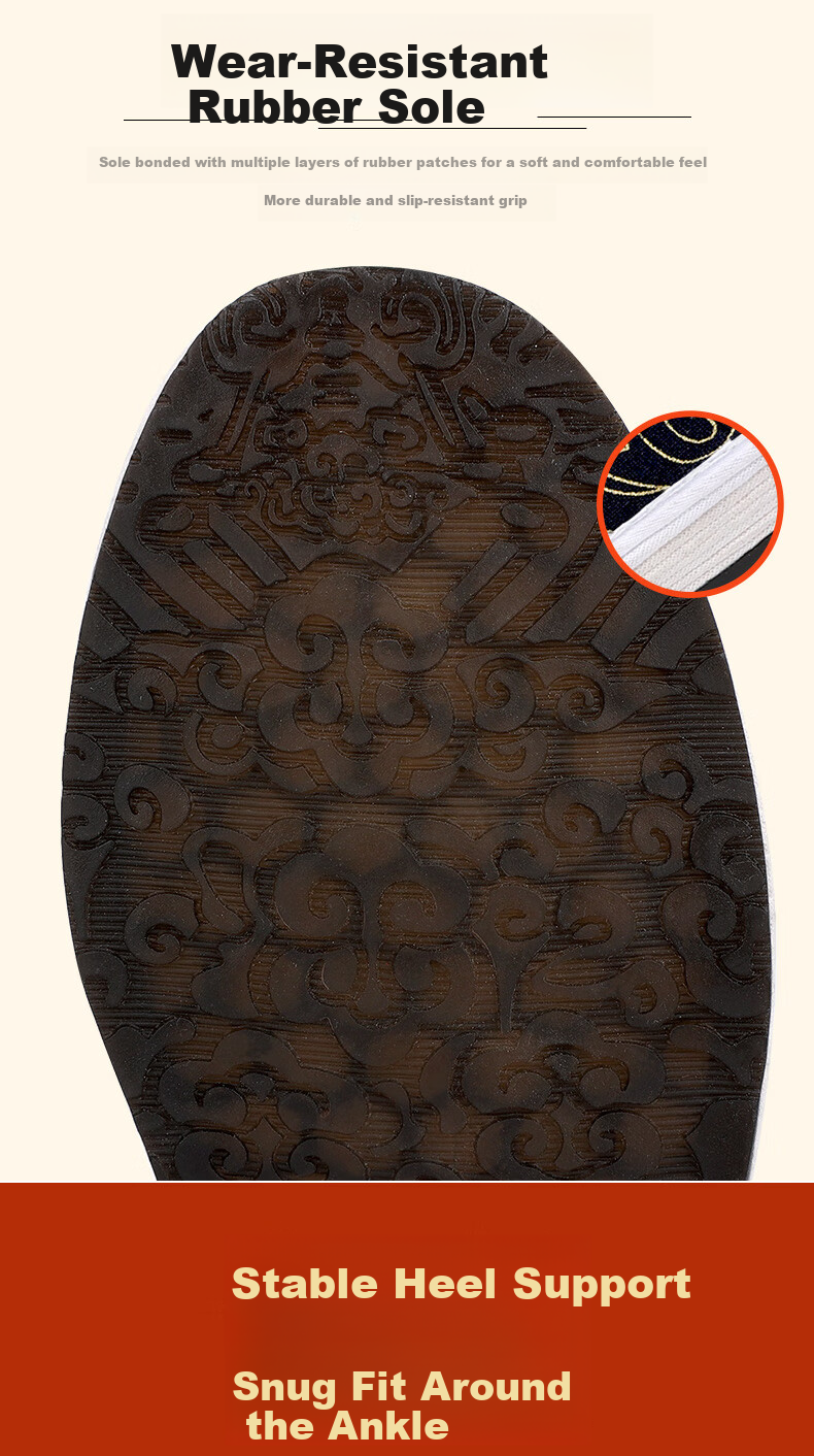 BUSHEYUAN Casual Printed Trendy Slip-On Flat Old Beijing Cloth Shoes for Men 331-1045 Black Size 40 8