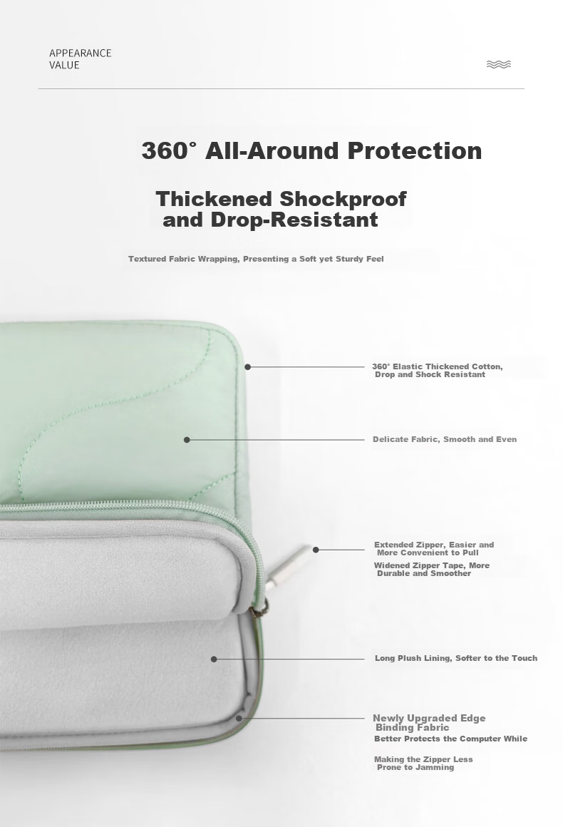 40,000km Laptop Sleeve Computer Bag Tablet iPad Protective Case for Apple Huawei Lenovo Ultra-Lightweight Anti-Shock 5