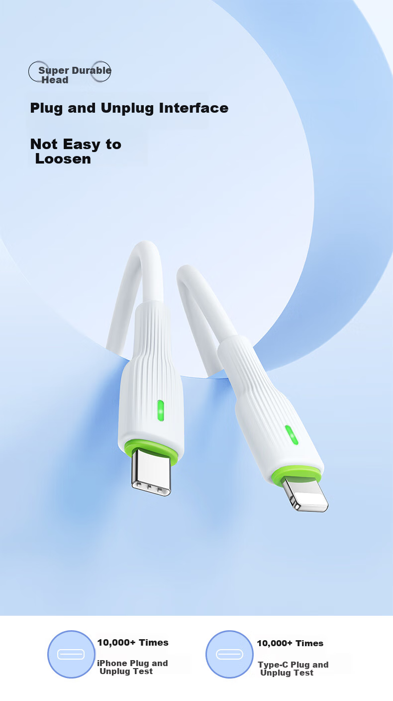 Oumake Apple Compatible PD35W Original Lightning Fast Charging Cable for iPhone 13/14/11/12 Pro Max, Genuine iPad Data Cable 6