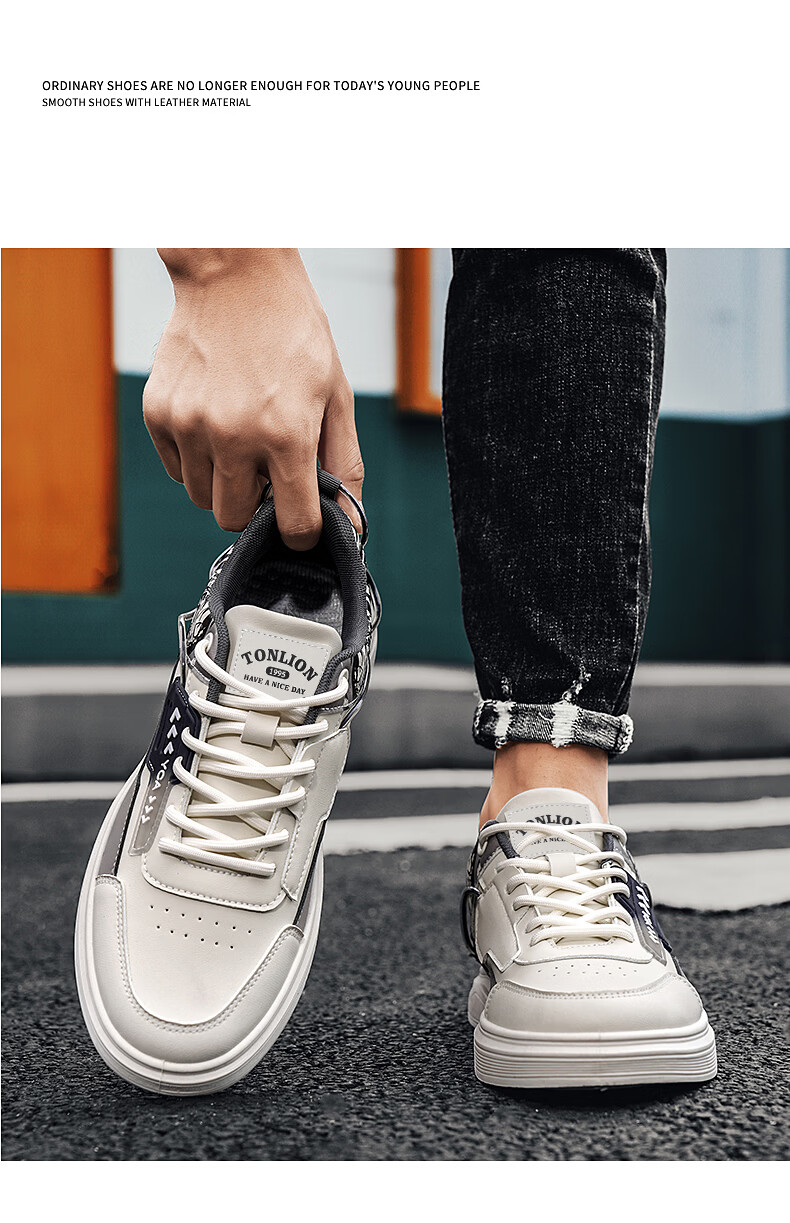 TonLion High-Top Men's Summer Casual Work Martin Shoes Thick-Soled Sports Sneakers Mika 41 4