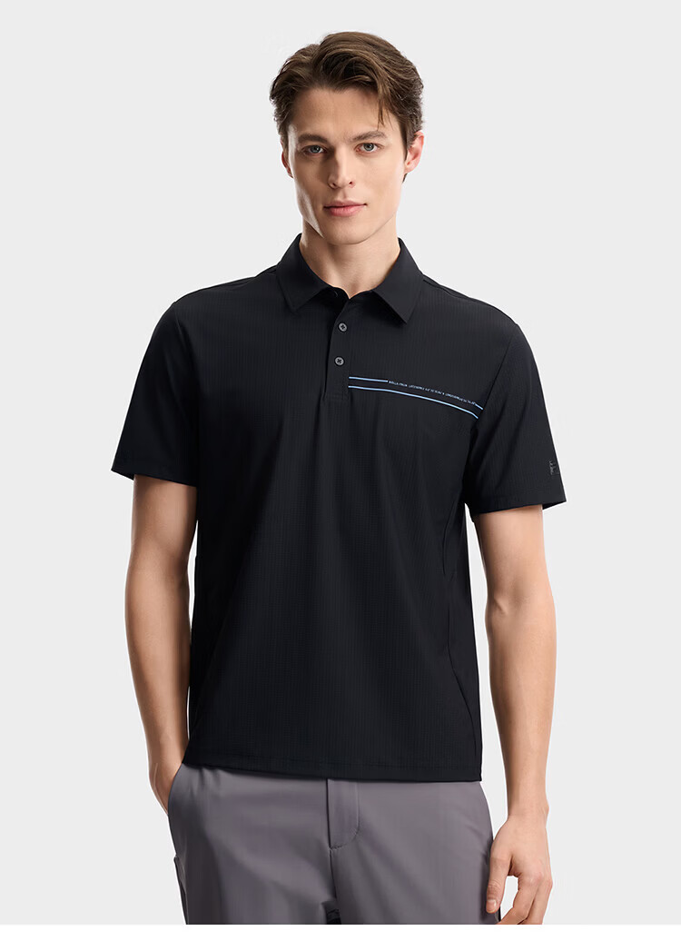 FILA Official Men's Knitted Short Sleeve Polo Shirt 2026 Summer Sun Protection Cooling Comfortable Top 35