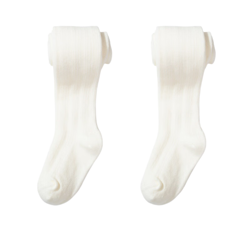 Langsha Girls' Summer Mesh Leggings Children's Tights Baby Anti-Mosquito White Stockings Spring and Autumn Cotton Socks Pants
