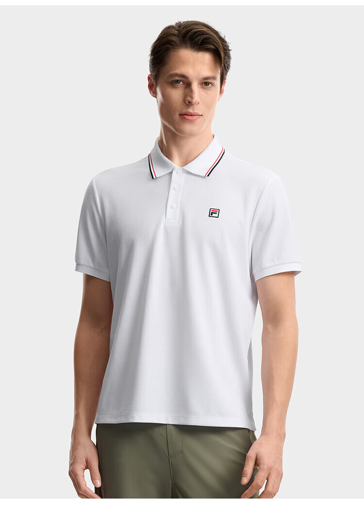 FILA Official Men's Knitted Short Sleeve Polo Shirt 2026 Summer Casual Comfortable Cooling Top 25