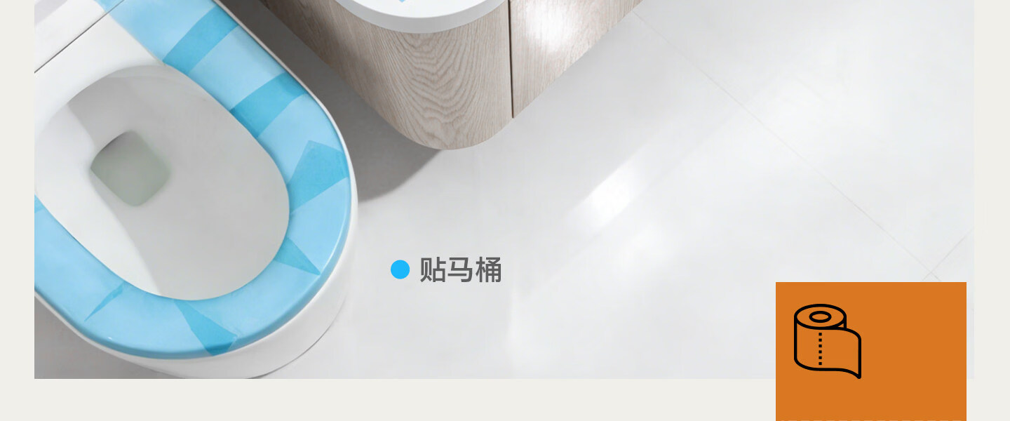 Guxu Disposable Toilet Seat Covers Travel Essential Hotel Toilet Seat Protectors Dental Blue Film 7