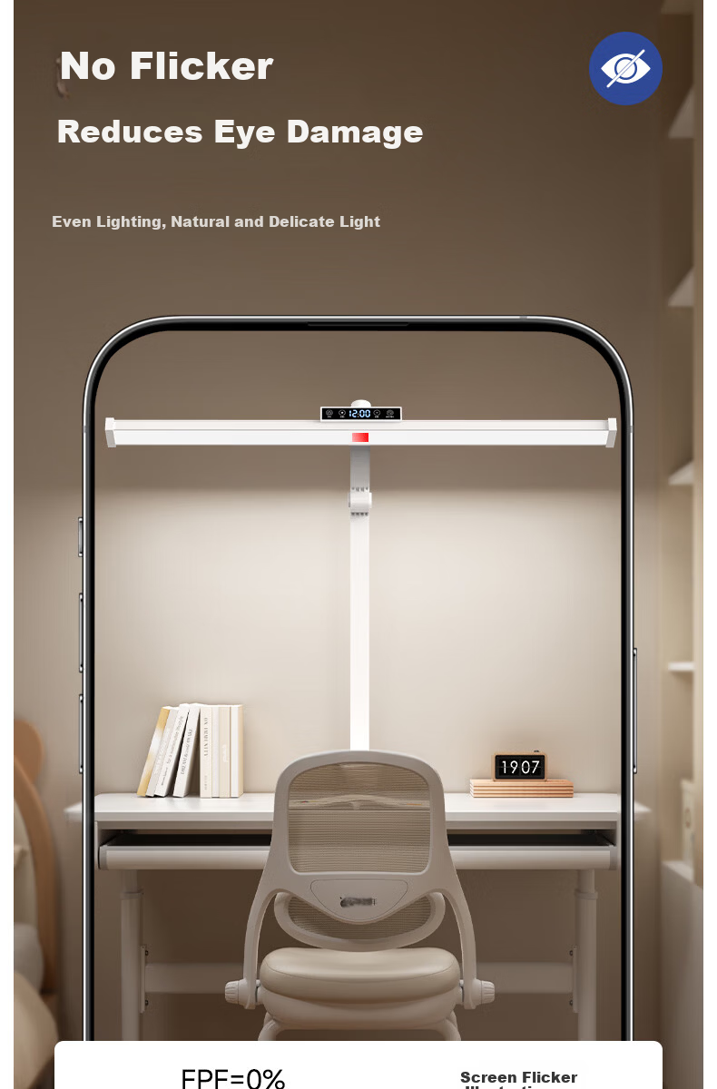 Boraer National AA Grade Desk Lamp Eye Protection Study Reading Lamp Children's Student Dedicated Desk Writing Large Road Lamp Clock Eye Protection Lamp 7