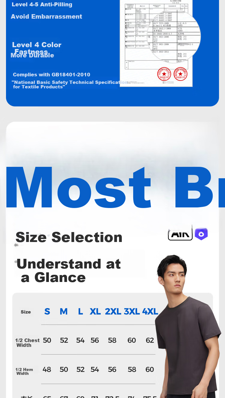 HLA [Zui Huxi-Air8S] Short-Sleeve Undershirt for Men And Women, Moisture-Wicking Quick-Dry Couple's Basic Undershirt 13
