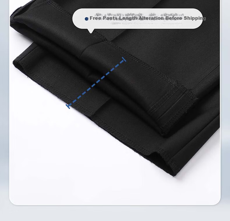 Langdeng Business Men's Formal Dress Pants Spring Autumn New Easy-Care Straight Slim Fit Commuter Suit Trousers for Men 9