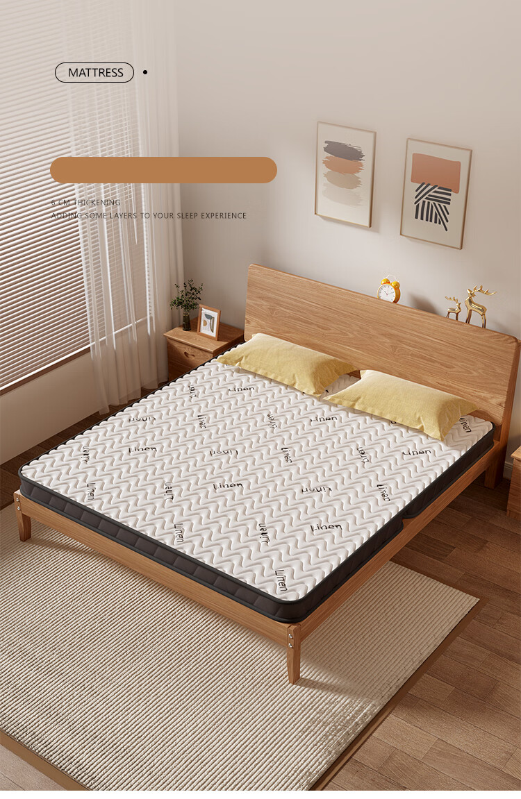 L&S Coconut Palm Mattress Foldable Firm Coconut Palm Tatami Natural Coconut Palm Mattress 6cm Thick CD39 1.8*2m 4