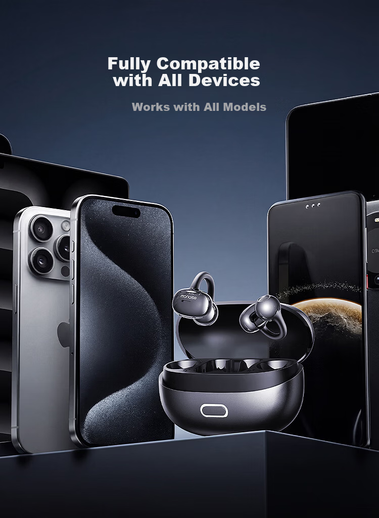 MONOISE 500W Hot Sale | Ultimate Acoustics Bluetooth Clip-On AI Wireless Ear-Hanging Earphones 2026 Sports Running Music Non-In-Ear Real-Time Translation Noise Cancelling 25