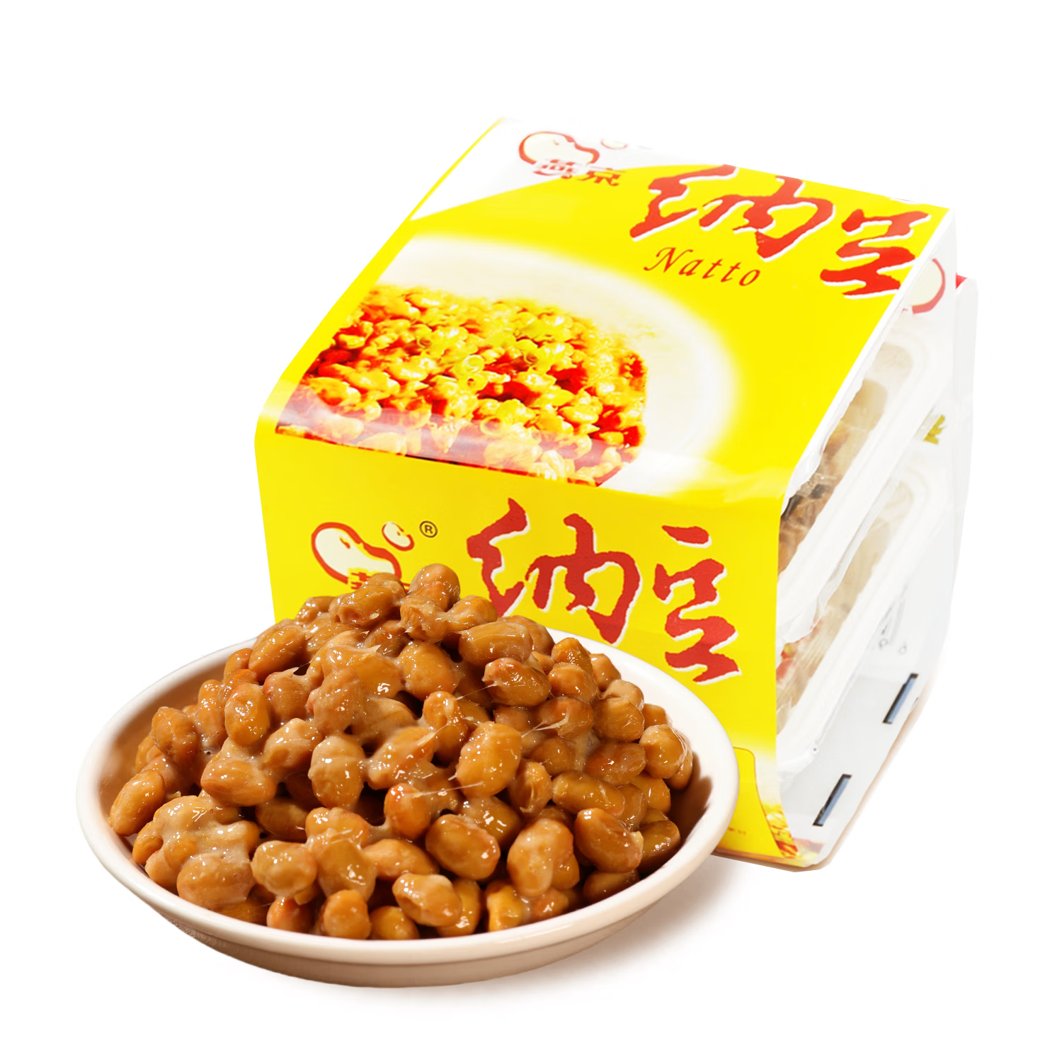 燕京国产大粒纳豆 激酶发酵菌健康轻食代餐50g*18盒 解冻即食减脂控脂