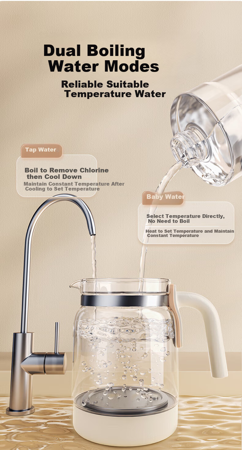 Bear Baby Formula Maker Intelligent Milk Warmer Glass Electric Thermos Kettle Health Pot 12