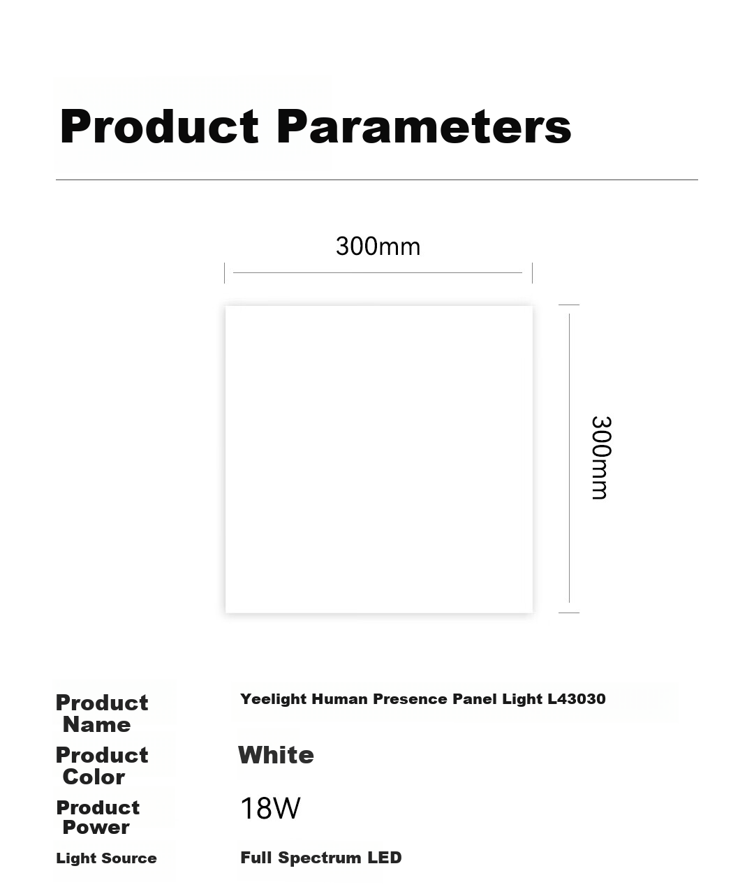 Yeelight Yilai Smart Full-Spectrum Panel Light L3 3030 20W 24