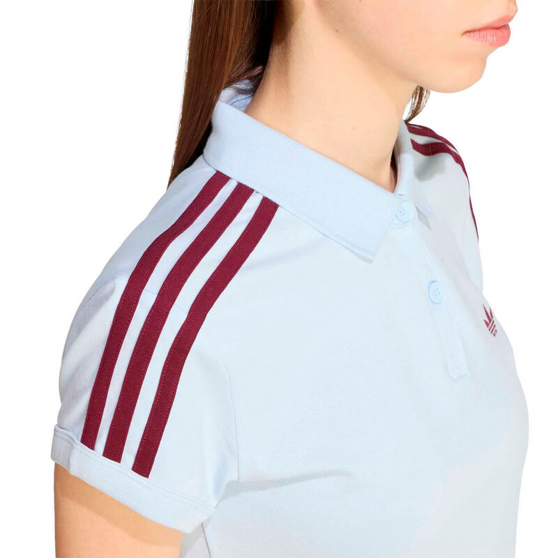 Adidas Originals Women's 3S POLO Short Sleeve Polo KD3698 Crystal Blue M 7
