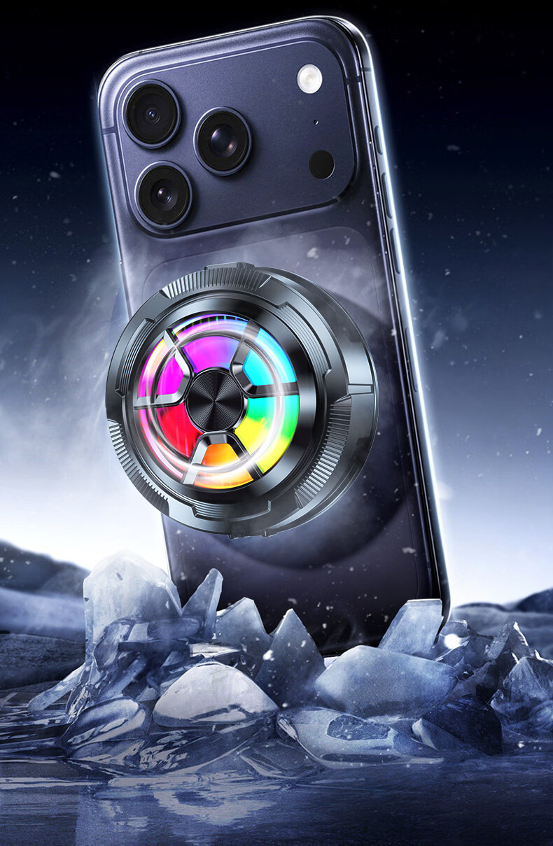 Stek [Top Configuration Live Streaming + Smart Digital Display] Upgraded Two-Speed Variable Frequency Adjustable Mobile Phone Cooler Semiconductor Suitable for Apple Phones Live Streaming Gaming Super 4