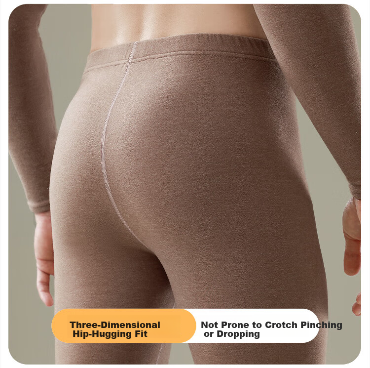 Bingxue Kapok Men's Cashmere Thermal Pants Warm Fleece Heating Antibacterial Seamless Silk Knee Support Thickened Autumn Trousers 2025 New Edition 11