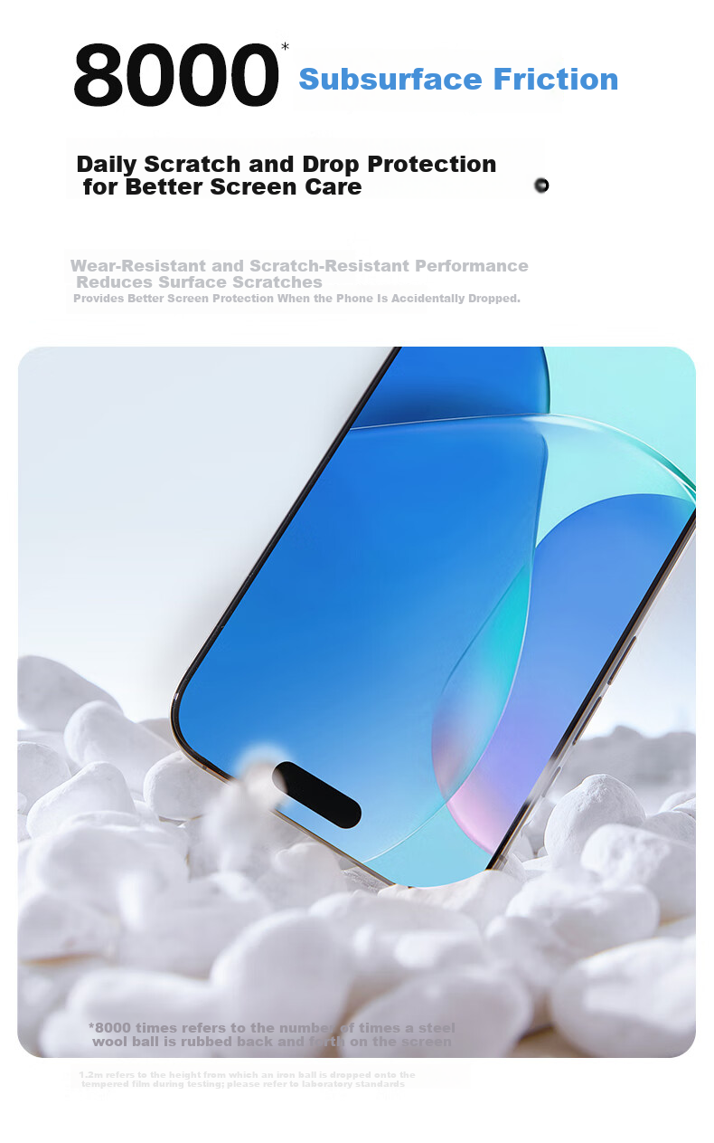 DIVI Strong Blue Light Protection Deep Eye Care Tempered Glass Screen Protector for iPhone 17 Pro, HD Anti-Blue Light, Anti-Fingerprint, 2-Pack 10