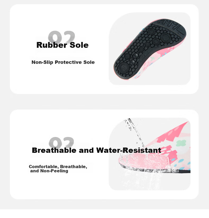 Peak Kids Beach Shoes Swimming Shoes Boys Girls Outdoor Water Park Wading Creek Anti-Slip Cut-Resistant Barefoot Skin-Friendly Shoes 8