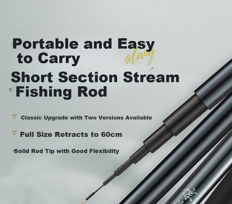 Jinglang 3.37m Short Section Fishing Rod Hand Rod Stream Rod Fishing Pole Grouper Zebra Mouth Eight Work Rod Small Tackle Rod Fishing Gear 1