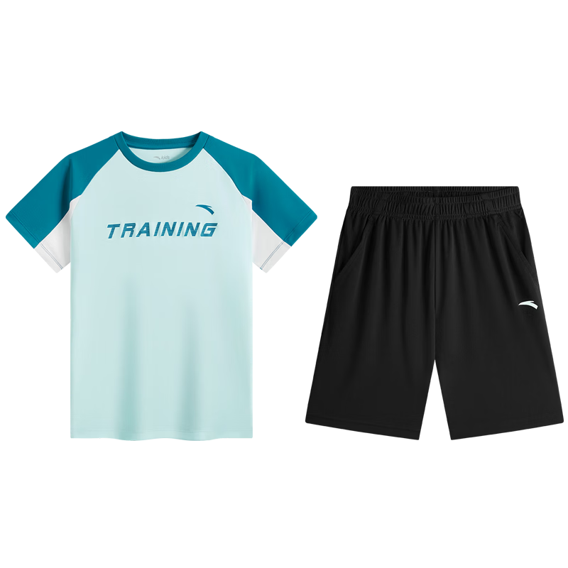 Anta Kids Sports Quick-Dry Set 2026 Summer Short Sleeve and Shorts Moisture-Wicking Breathable Comfortable A72625712