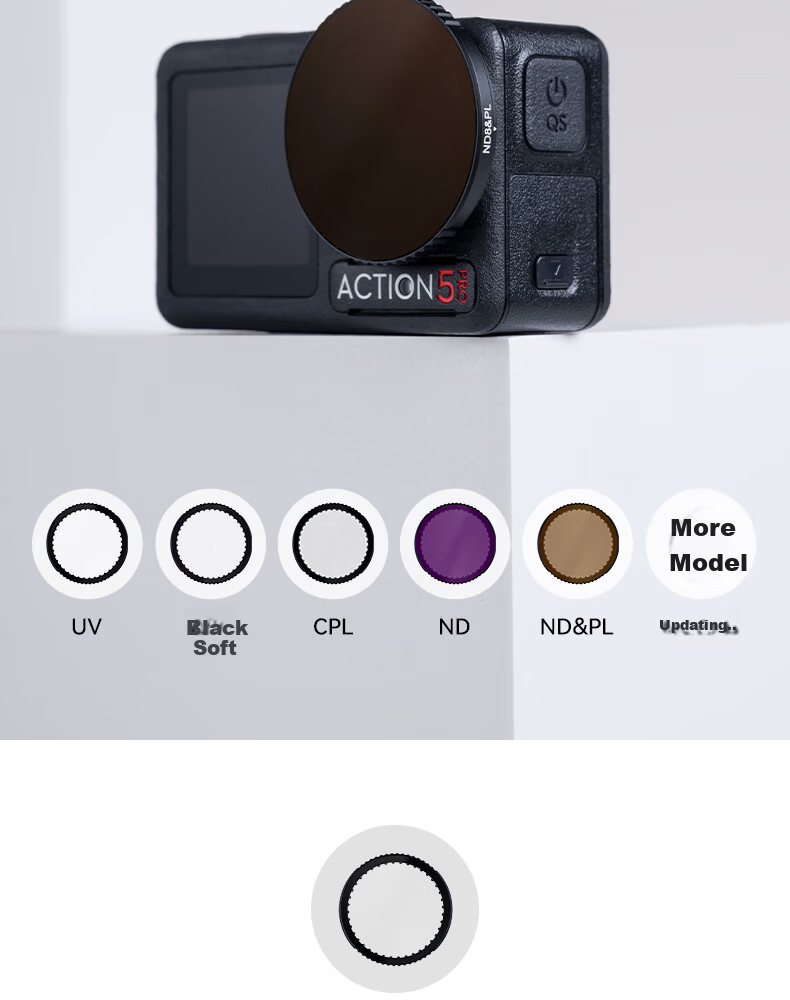 Kase ND64 & PL Combined ND and Polarizing Filter for DJI Action 5 Pro 4 3 Sports Camera 8