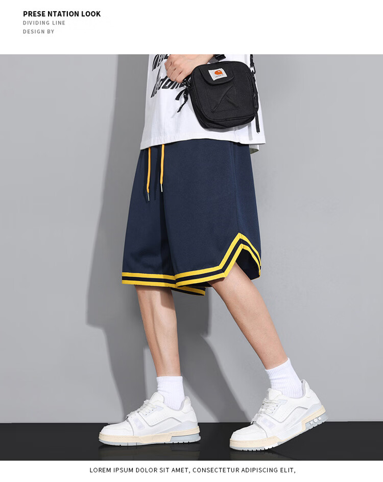 GLM Semir Group American Style Men's Summer Ice Silk Thin Basketball Shorts Quick-Dry Plus Size Casual Pants 20